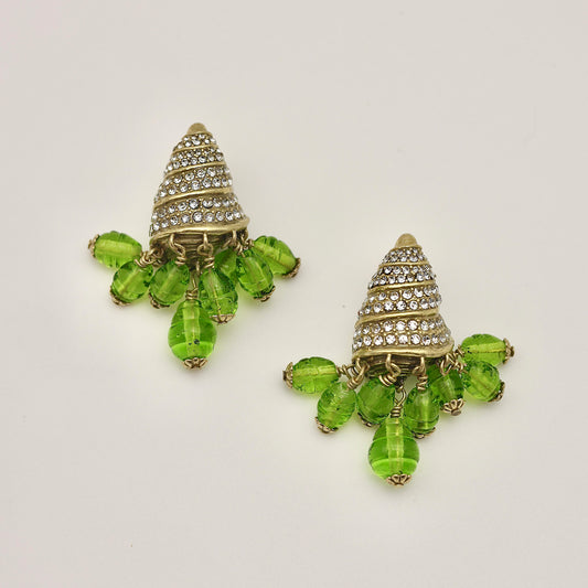 Seashell Conch Vintage Gold Earrings