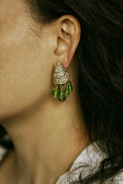 Seashell Conch Vintage Gold Earrings