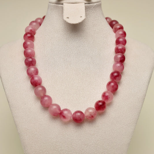 Red Float · Red Floral Agate Necklace