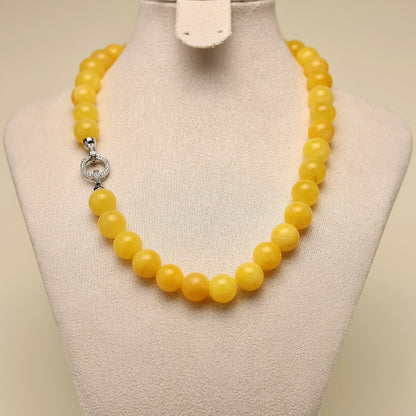 Sunny Honey · Yellow Agate Necklace