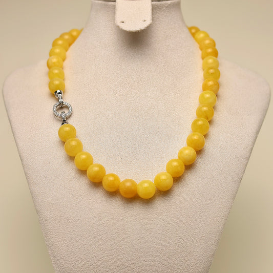 Sunny Honey · Yellow Agate Necklace