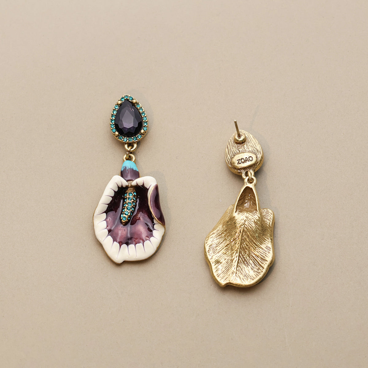Calla Lily Enamel Earrings