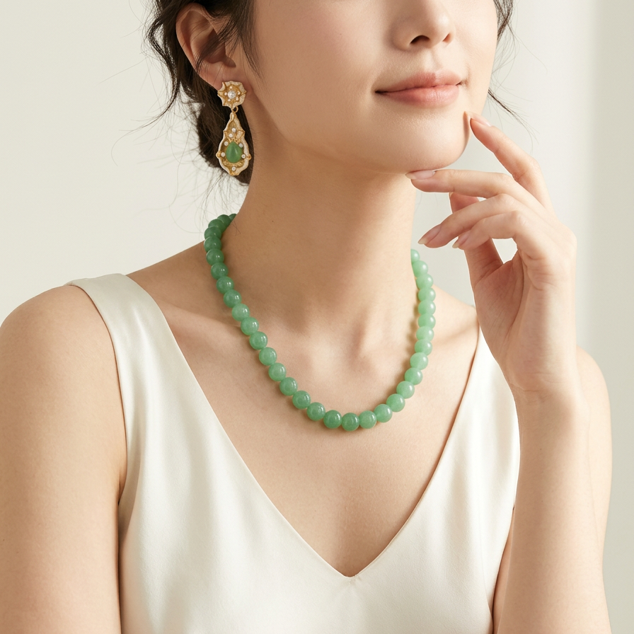 Lotus Pond · Green Agate Set