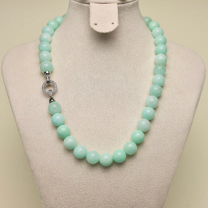 Mint Soda · Mint Green Natural Stone Necklace