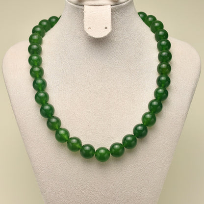 Ink Forest · Deep Green Agate Necklace