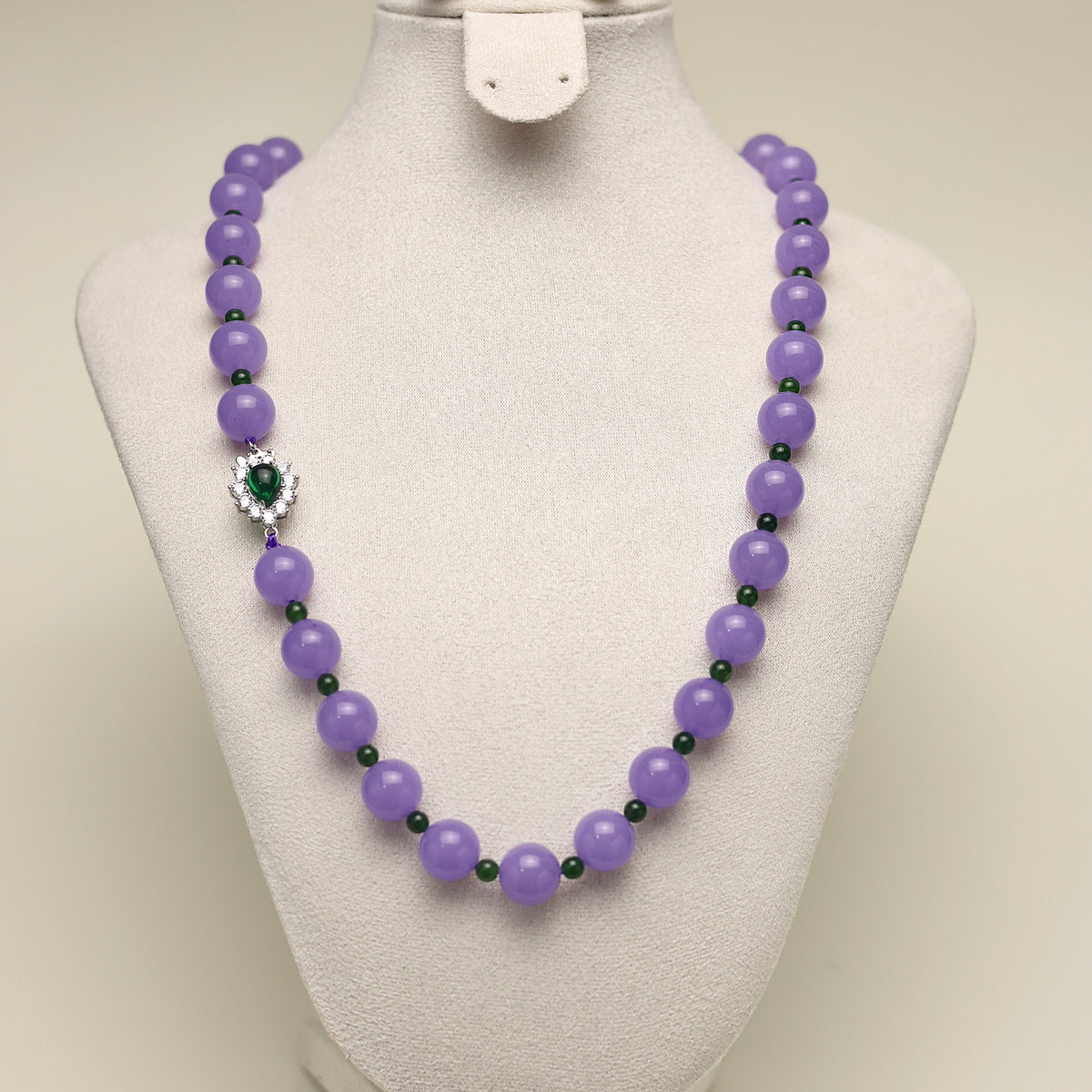 Violet Breeze · Purple & Green Agate Spacer Necklace