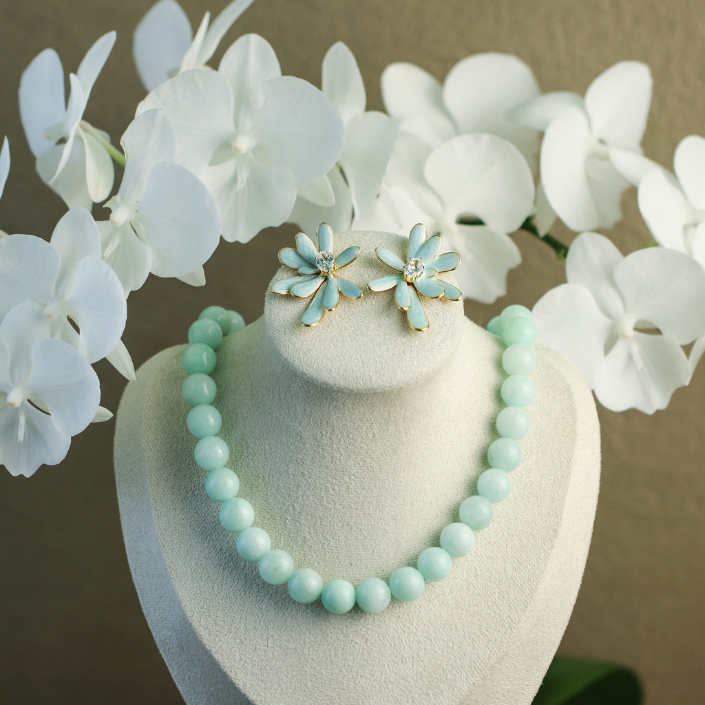 Mint Soda · Mint Green Natural Stone Necklace