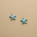 Starfish Crystal Enamel Earrings