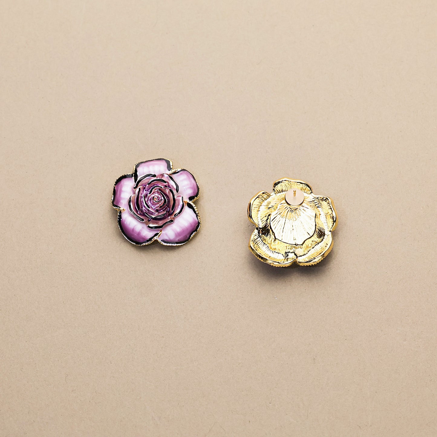 Night Rose · Gradient Enamel Earrings