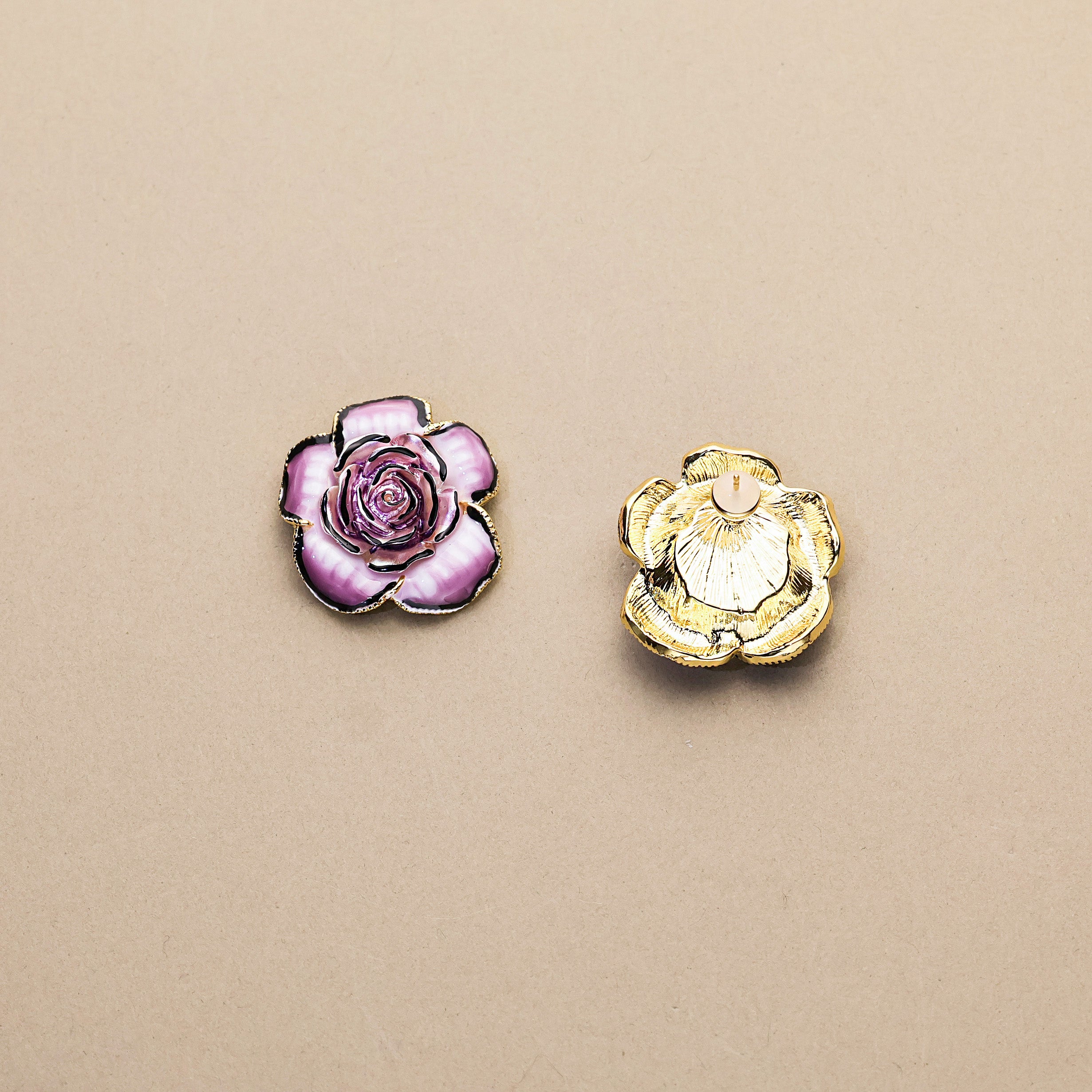 Night Rose · Gradient Enamel Earrings
