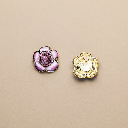 Night Rose · Gradient Enamel Earrings