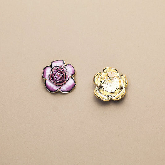 Night Rose · Gradient Enamel Earrings