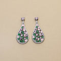 Purple Rain · Crystal Cluster Drop Earrings