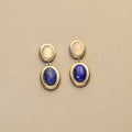 Crystal & Lapis Lazuli Earrings