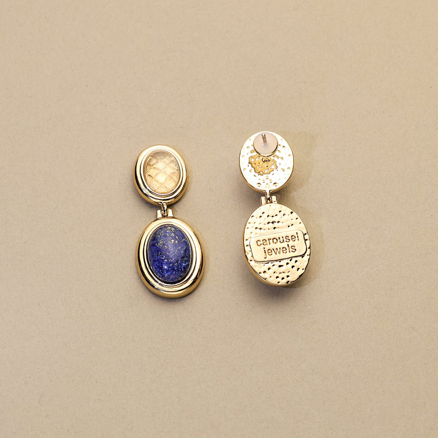 Crystal & Lapis Lazuli Earrings