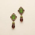 Vintage Courtly Glass Earrings