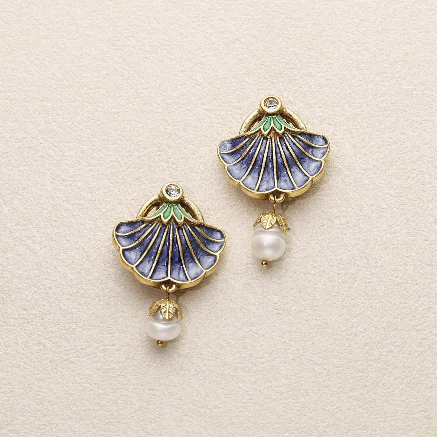Morning Glory Enamel Earrings