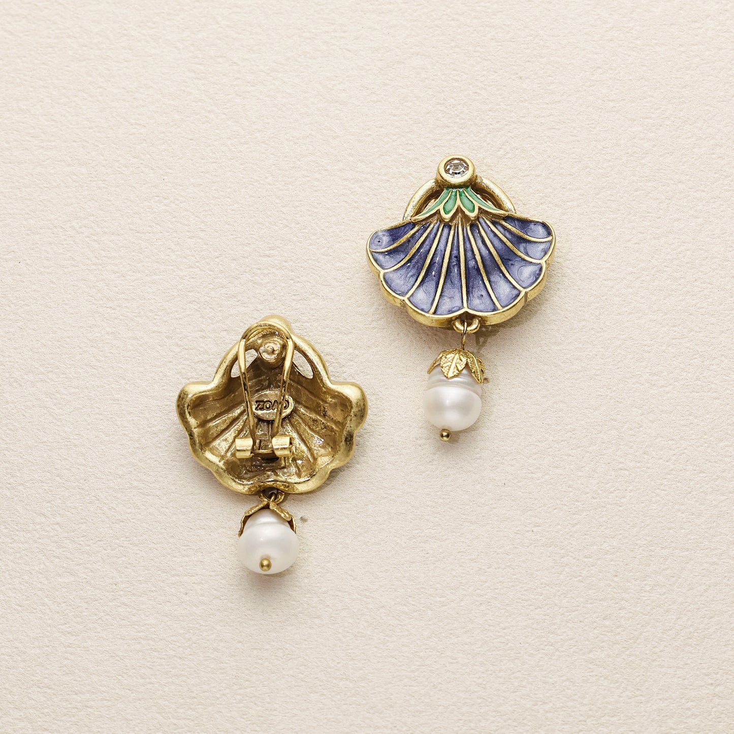 Morning Glory Enamel Earrings
