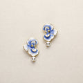 Blue Gradient · Pearl Chain Drop Earrings