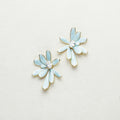 Mint Crystal Flower Earrings