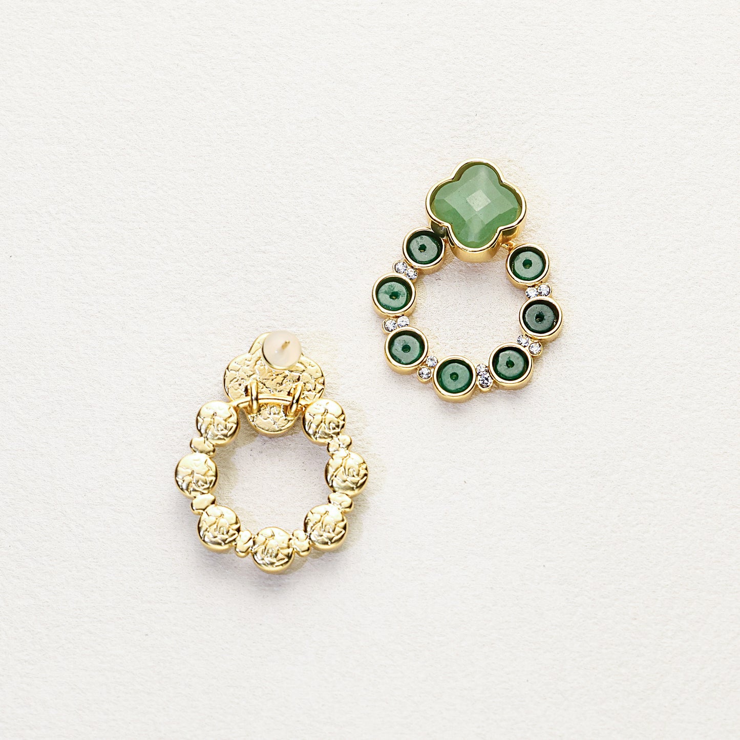 Clover Jade Openwork Earrings