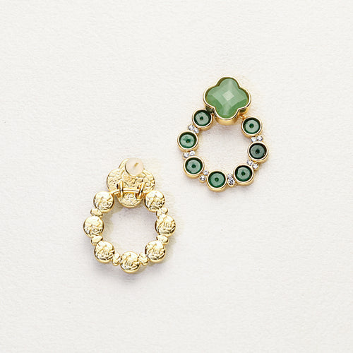 Clover Jade Openwork Earrings