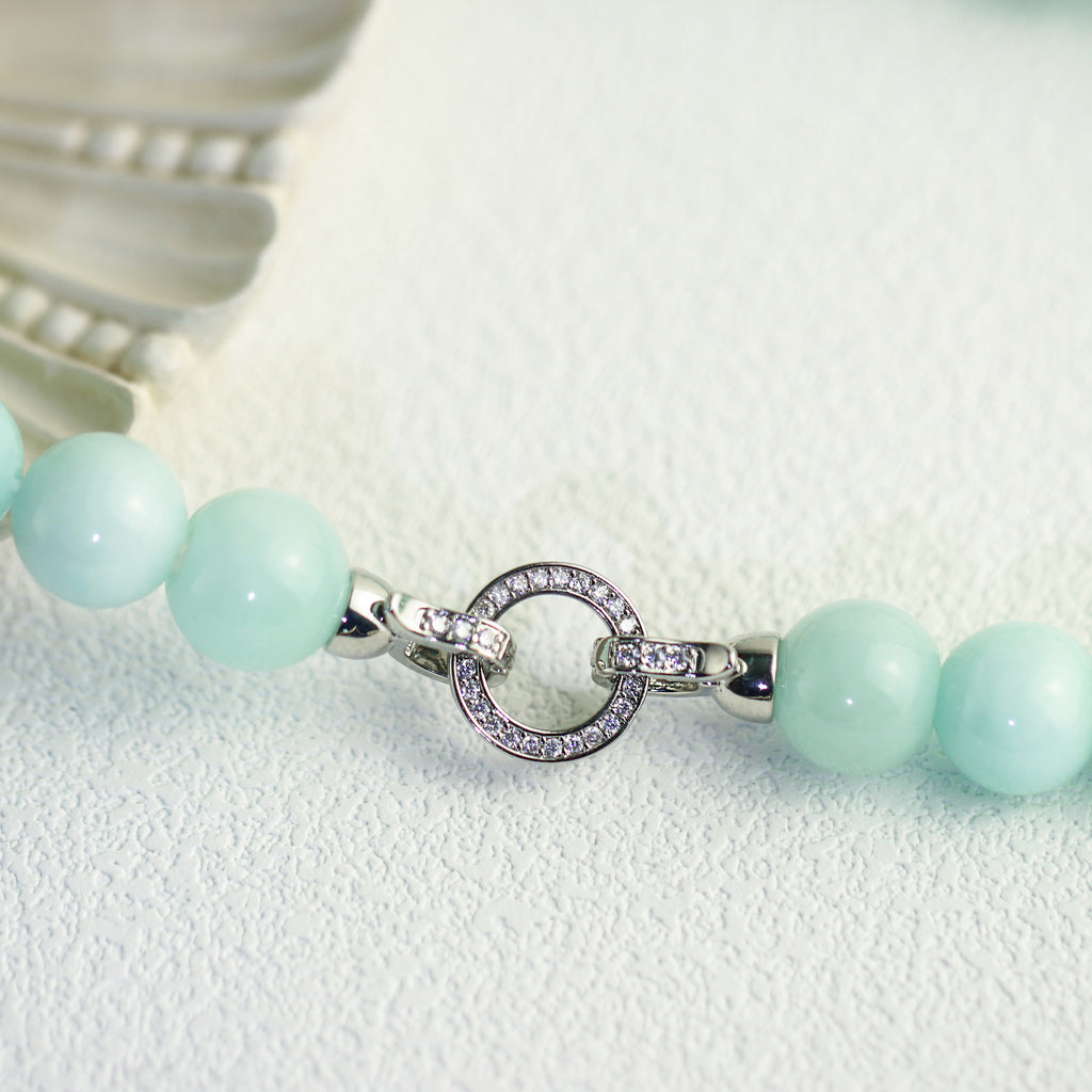 Mint Soda · Mint Green Natural Stone Necklace