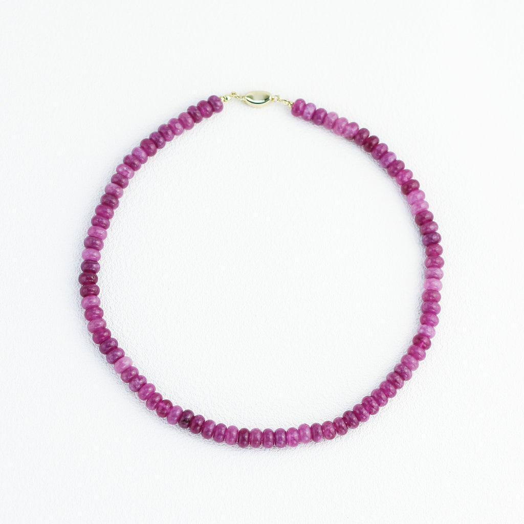 Violet Haze · Fuchsia Natural Stone Necklace