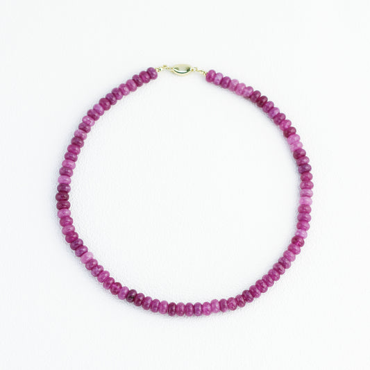 Violet Haze · Fuchsia Natural Stone Necklace