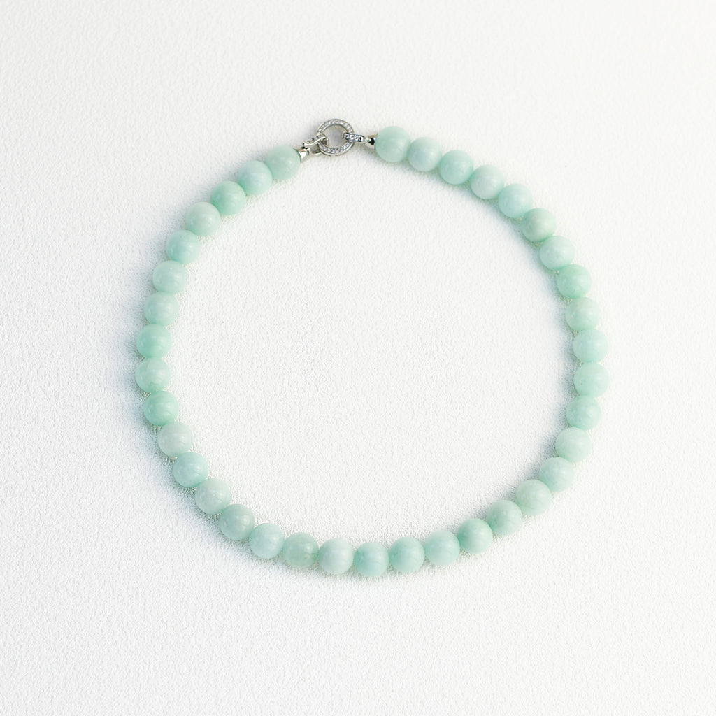 Mint Soda · Mint Green Natural Stone Necklace