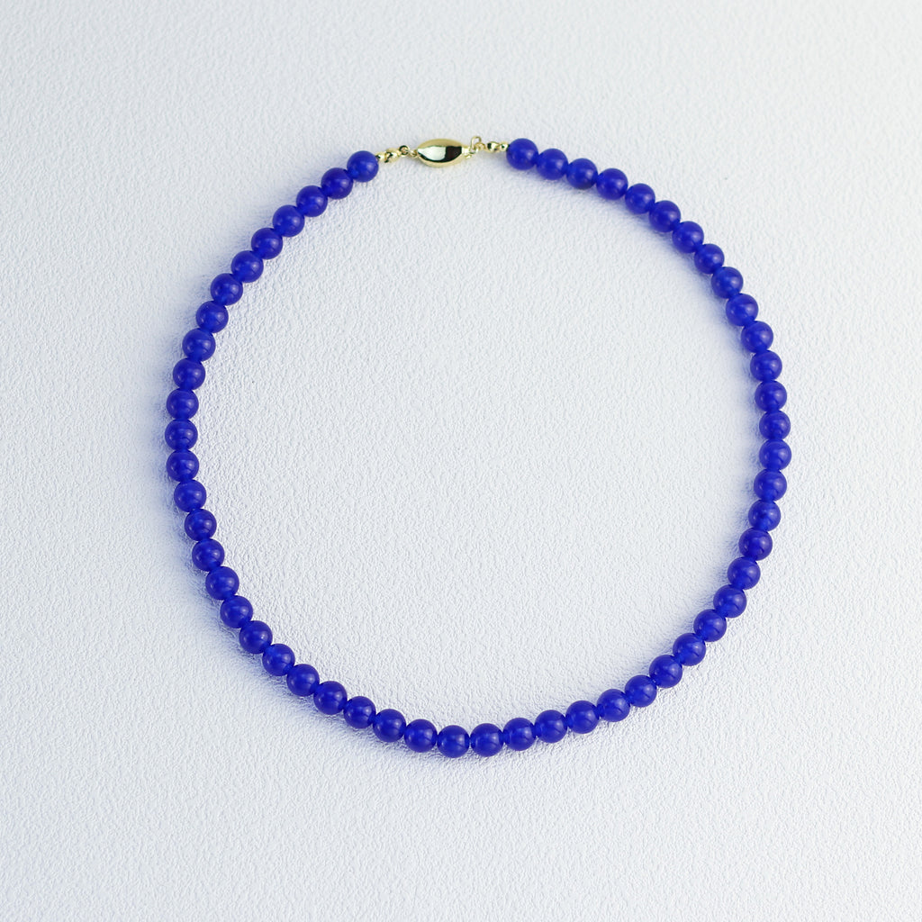 Midnight Blue · Deep Blue Agate Necklace