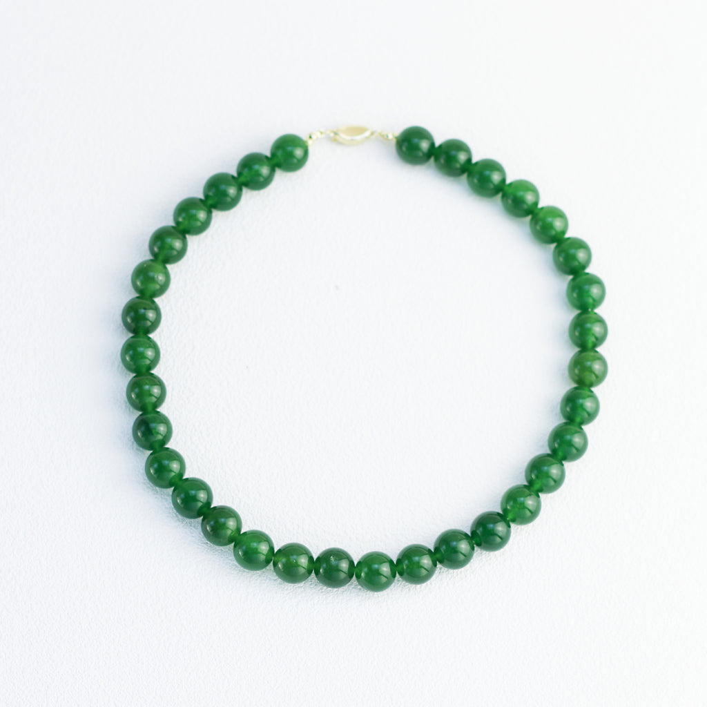 Ink Forest · Deep Green Agate Necklace