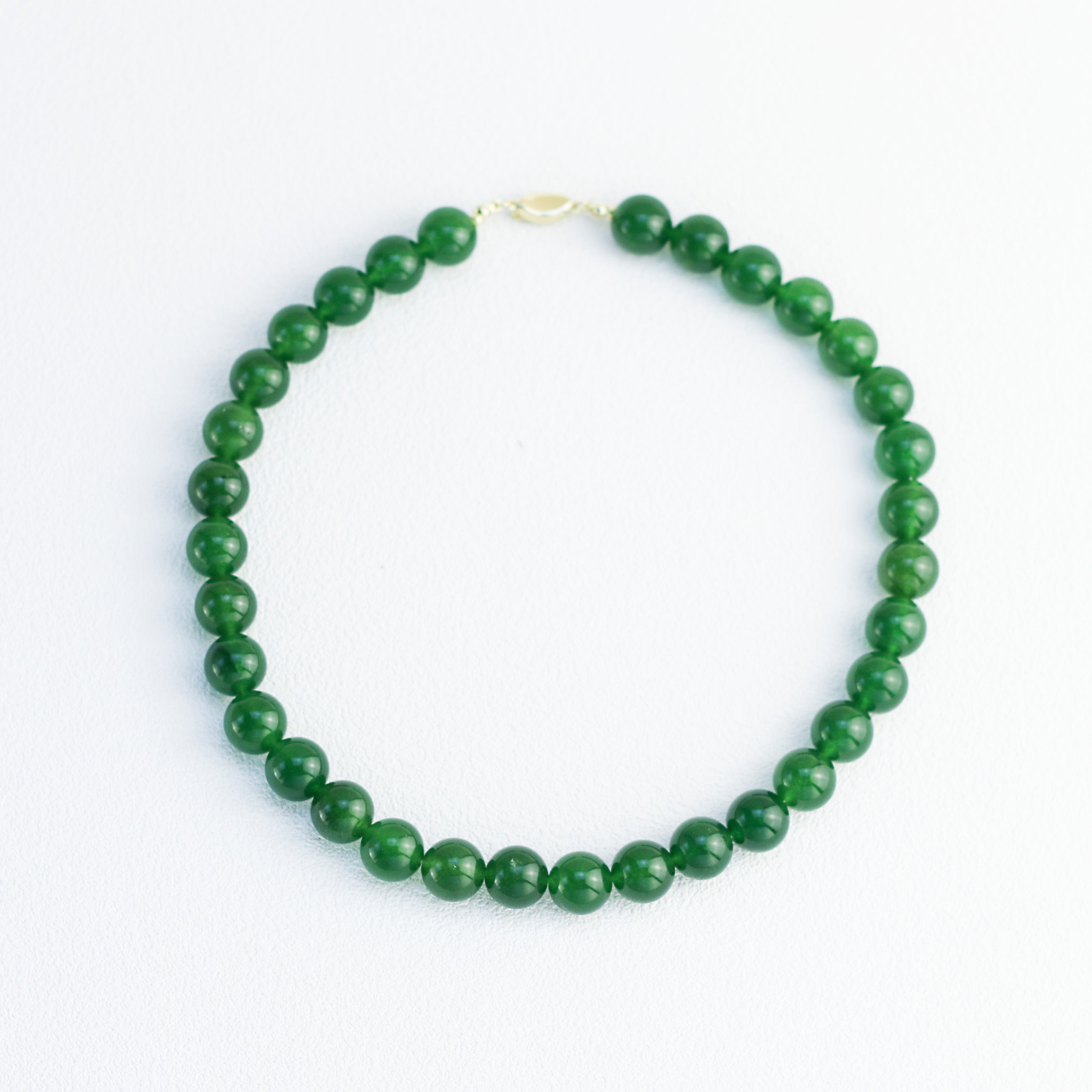 Ink Forest · Deep Green Agate Necklace