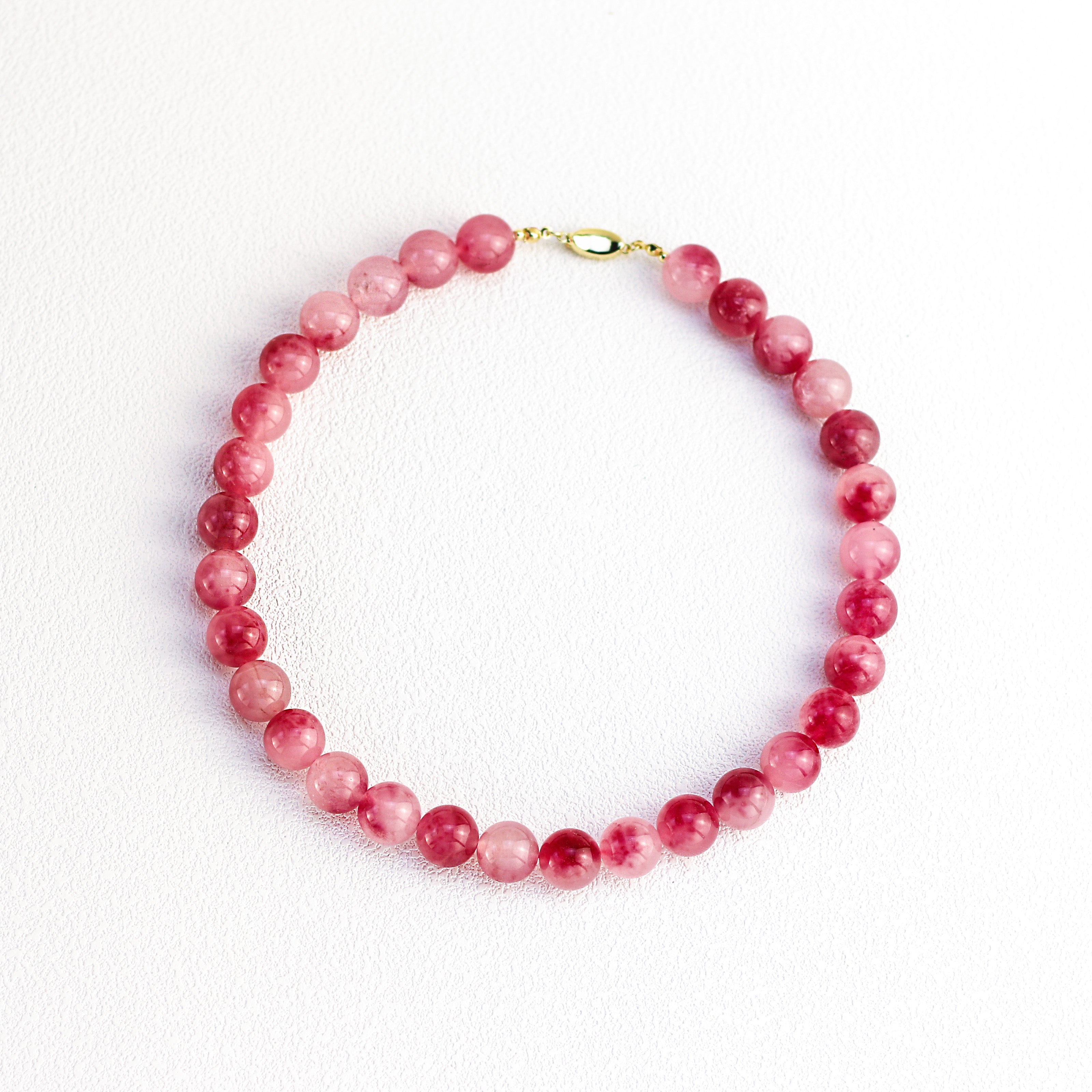 Red Float · Red Floral Agate Necklace
