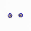 Sapphire Blue Flower Earrings