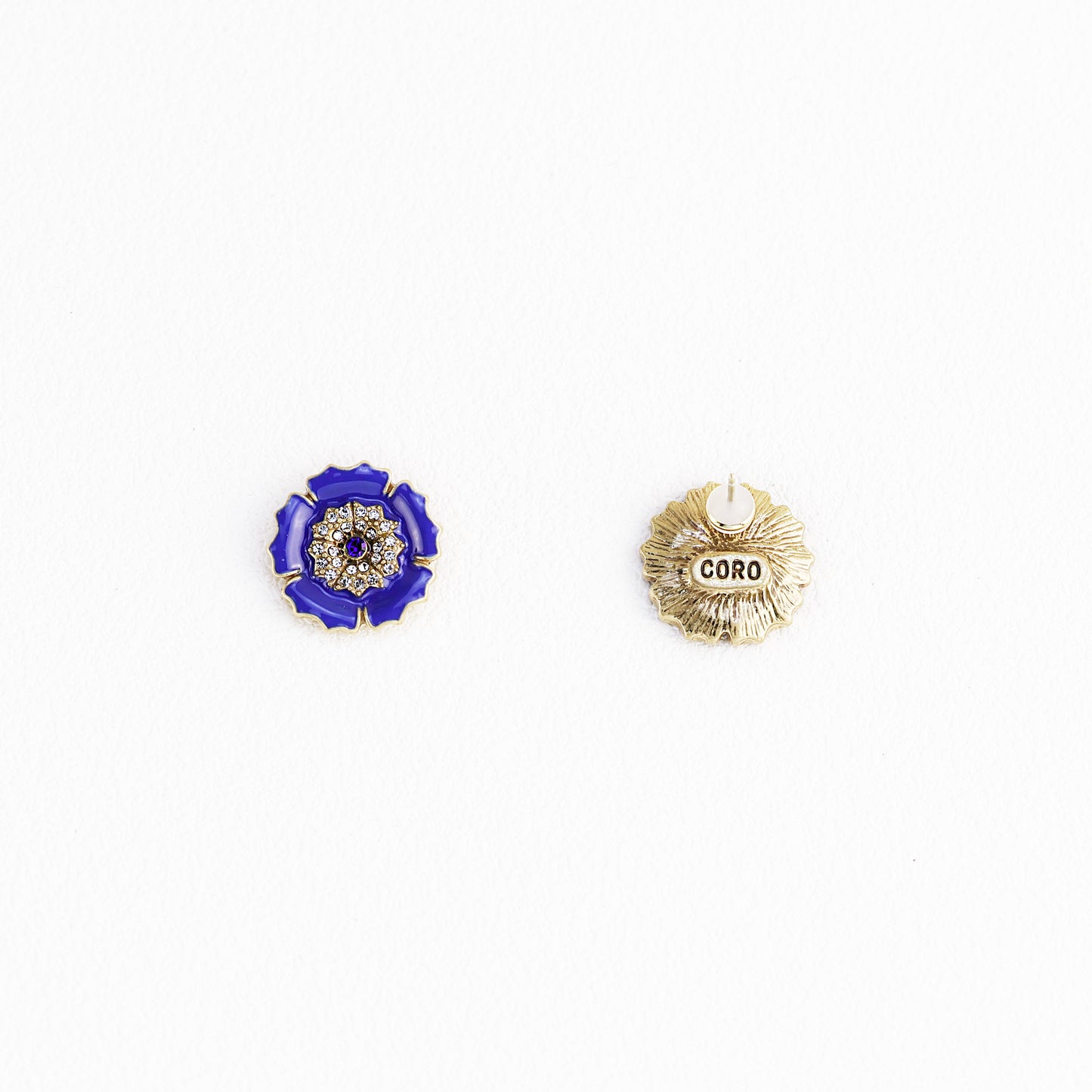 Sapphire Blue Flower Earrings