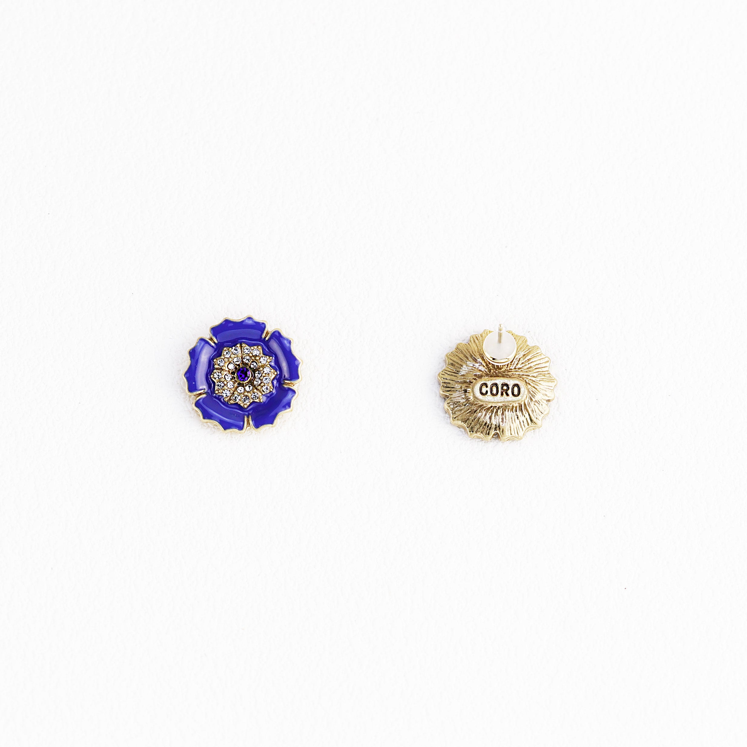 Sapphire Blue Flower Earrings