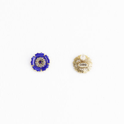 Sapphire Blue Flower Earrings