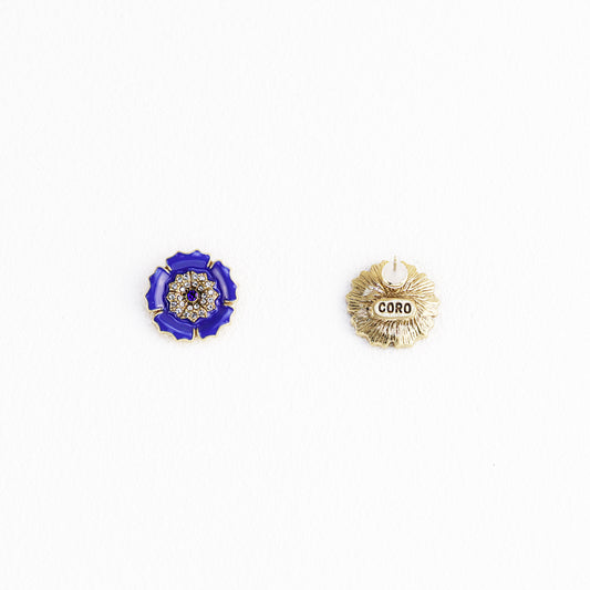 Sapphire Blue Flower Earrings