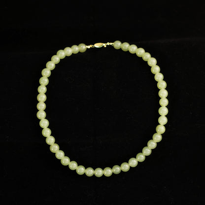 Spring Sprout · Grass Green Agate Necklace