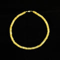 Dawn Wheat · Yellow Flat Bead Necklace
