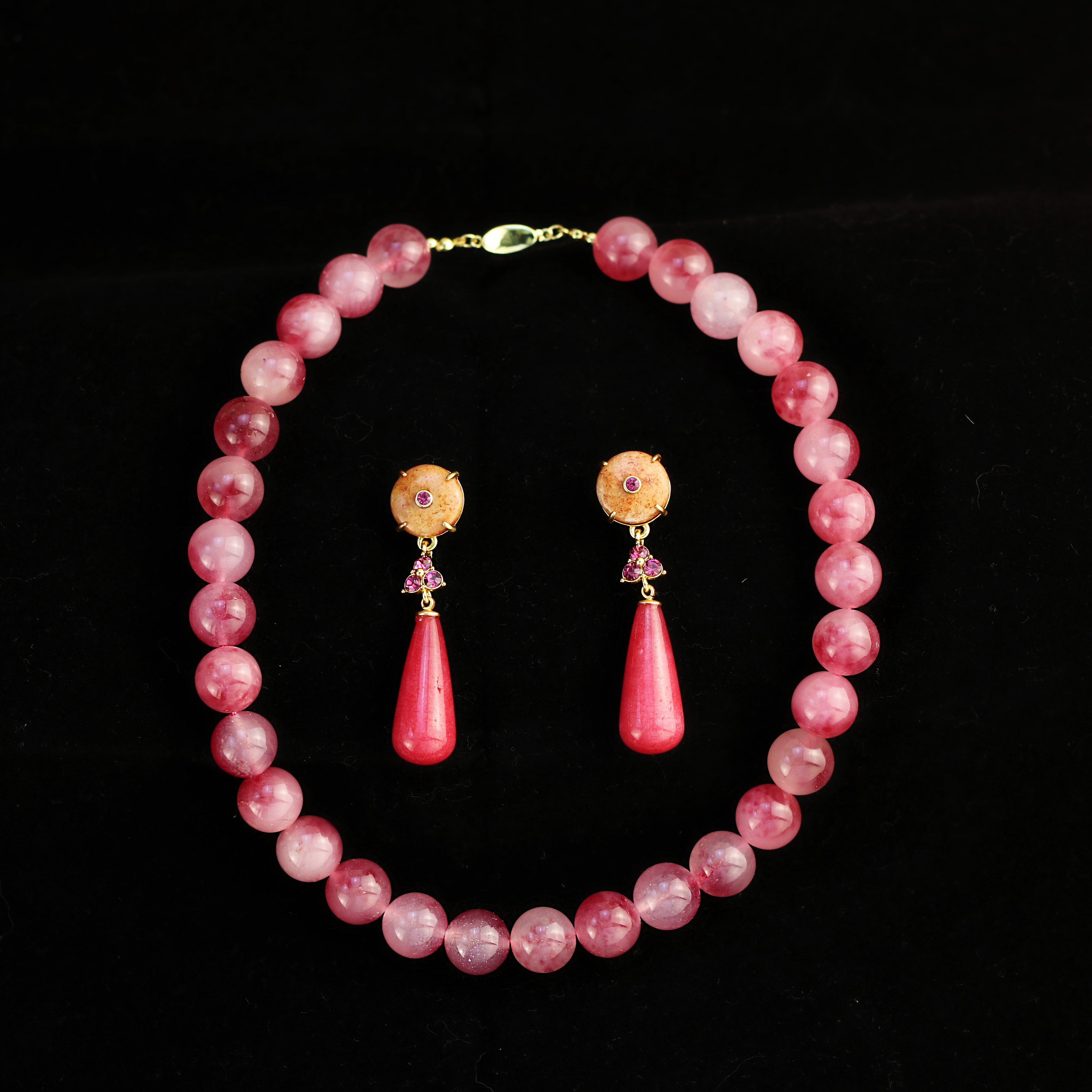 Red Charm · Floral Agate & Gemstone Set