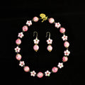 Peach Charm · Pink Glass & Crystal Set