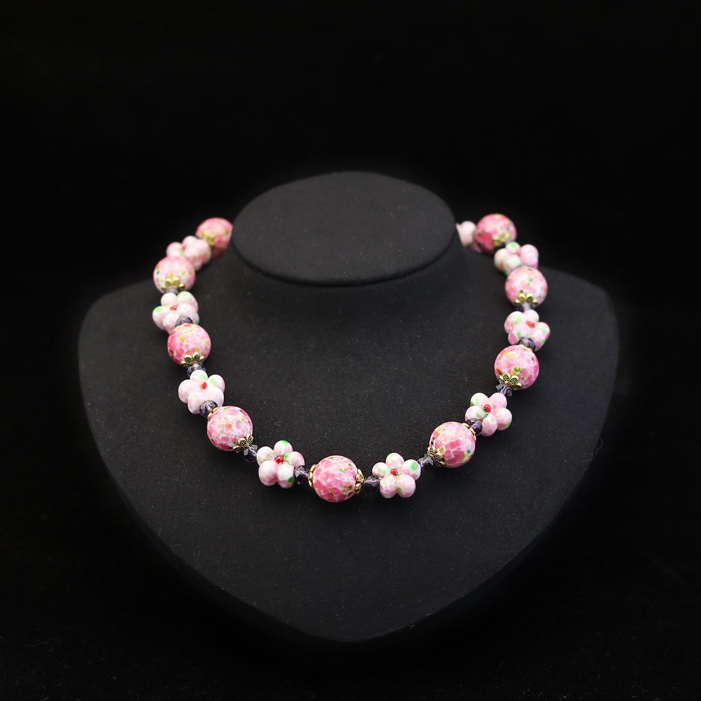 Peach Charm · Pink Glass & Crystal Set