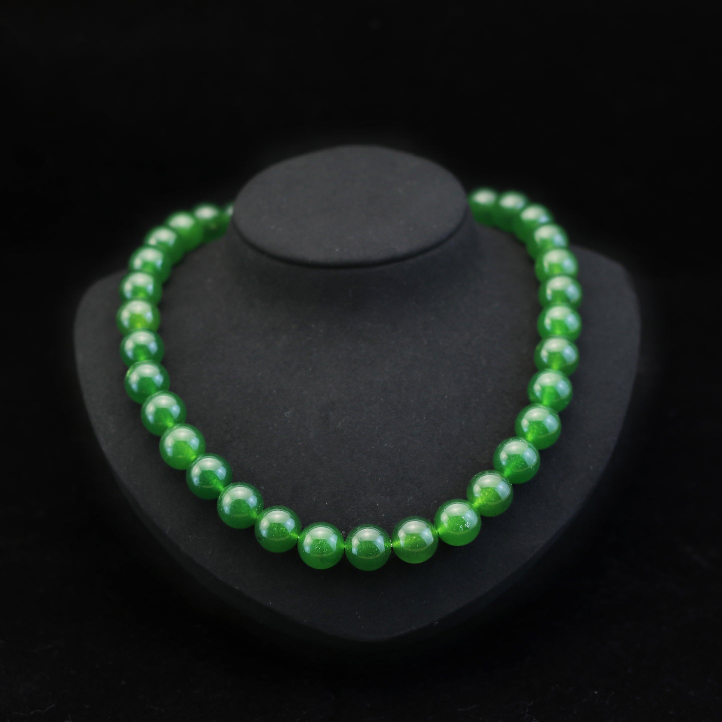 Ink Forest · Deep Green Agate Necklace