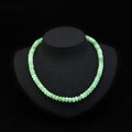 Lotus Dew · Light Green Flat Bead Necklace
