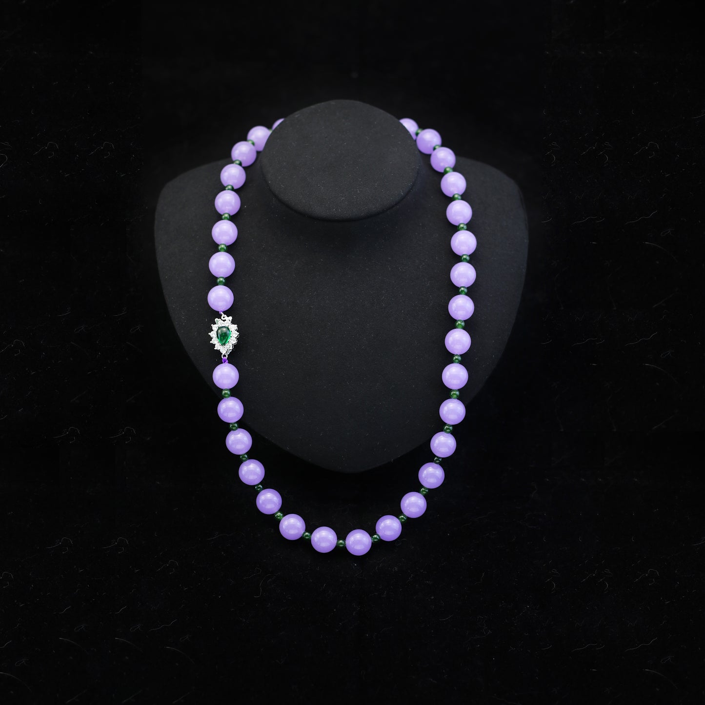 Violet Breeze · Purple & Green Agate Spacer Necklace