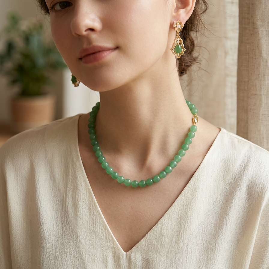 Lotus Pond · Green Agate Set