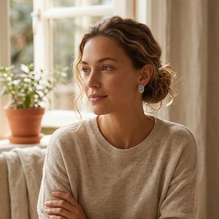 Gold Wrapped Hoop Earrings