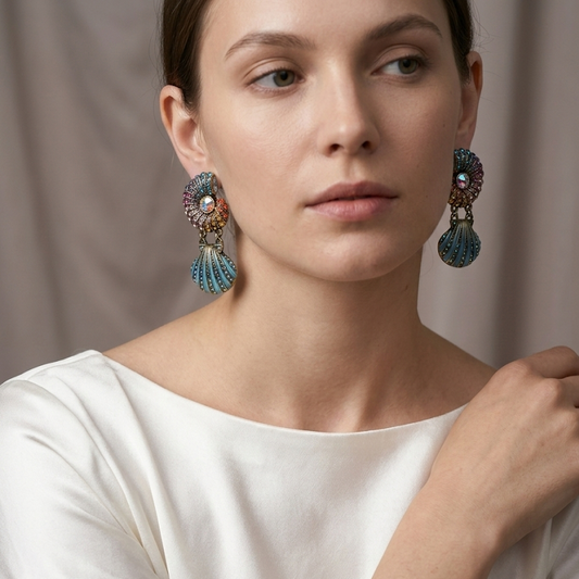Conch Dream · Gradient Shell Earrings